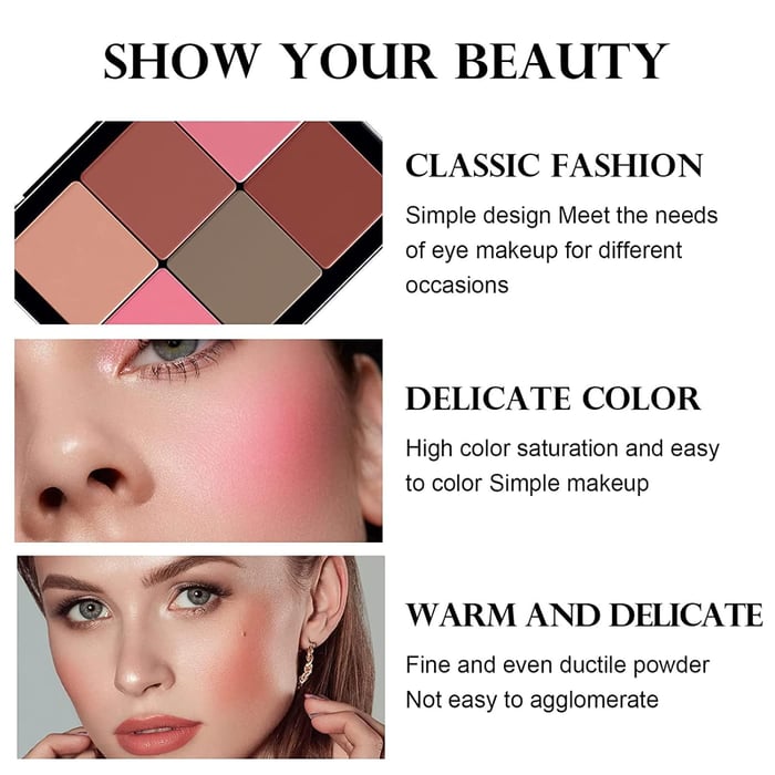 12 Colors Cream Blush Palette